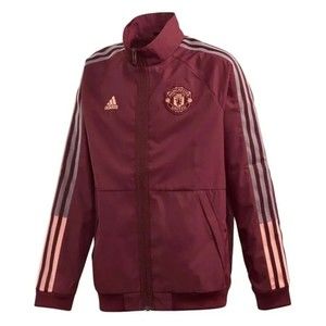 New Adidas 2020-21 Manchester United FC FR38 Anthem Jacket  Maroon Size Youth XL